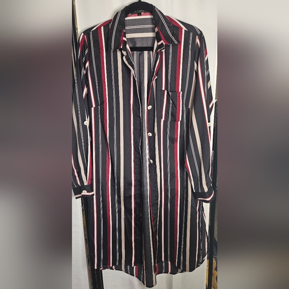Striped Button-Up Shirt